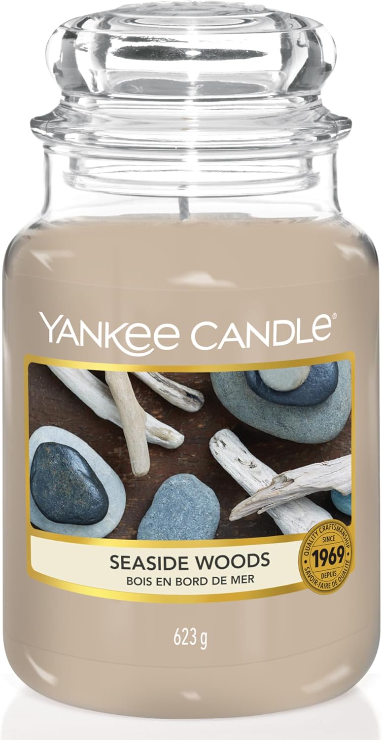 Yankee Candle Duftkerze im Glas (gross) | Seaside Woods | Brenndauer bis zu 150 Stunden