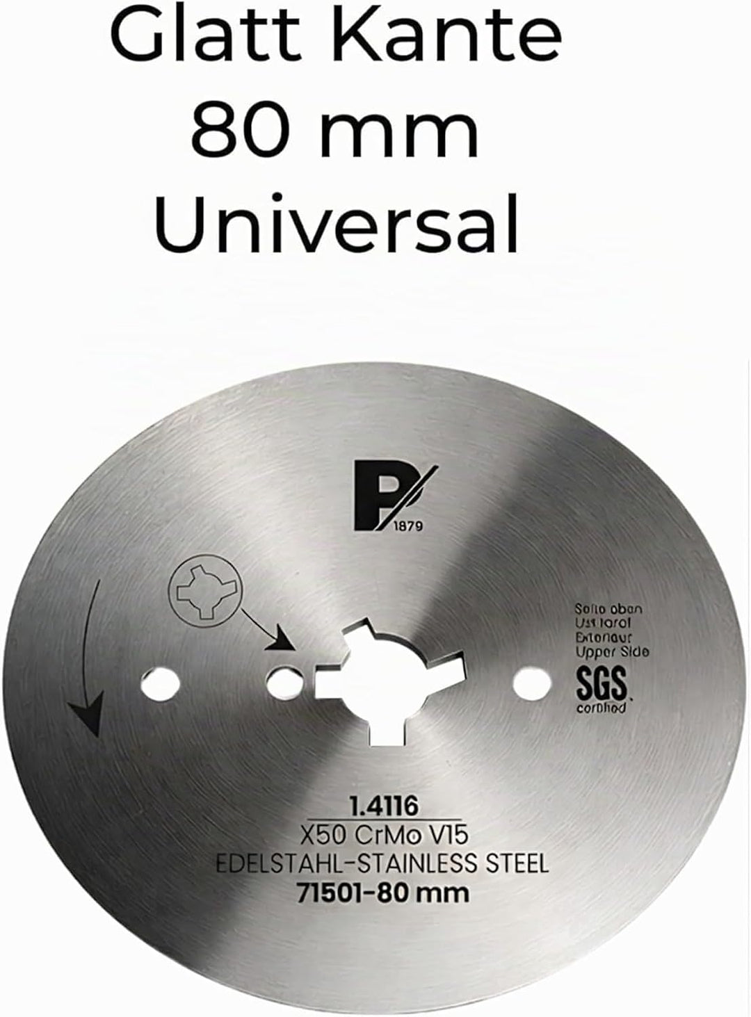 Pirge Kreismesser Universal 80 mm Glatt 5 TLG - Schärfstes Dönermesser aus Edelstahl in Premium Qual