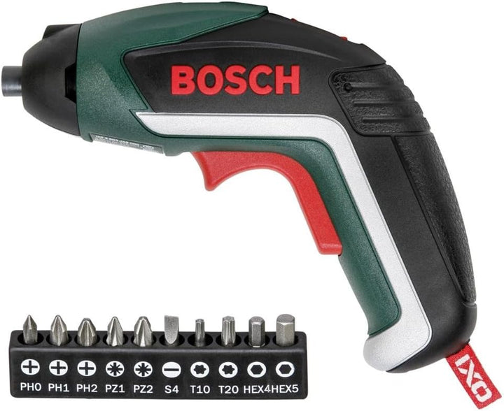 Bosch Akkuschrauber IXO (5. Generation, 10 Bits, USB Ladegerät, Dose, 3,6 Volt, 1,5 Ah)