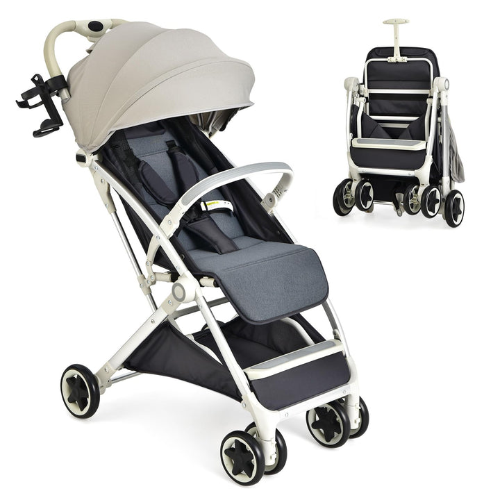 DREAMADE Klappbarer Kinderwagen, Buggy mit stufenlos verstellbarer Rückenlehne, Stroller mit Moskito