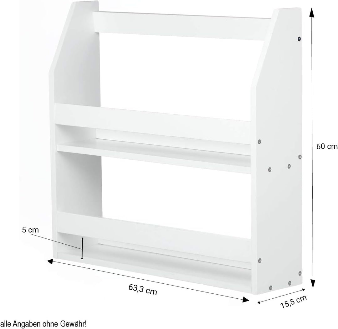 Homestyle4u 1996, Wandregal Weiss, Hängeregal Küchenregal Bücherregal Regal Holz