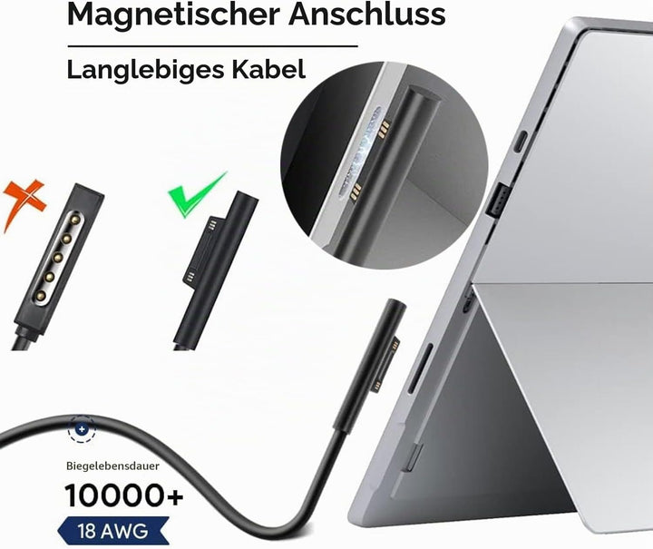 KFD DC 12V-24V Surface Pro KFZ Netzteil Ladegerät für Microsoft Surface Pro 9 Pro 8 Pro X Pro 7 Pro
