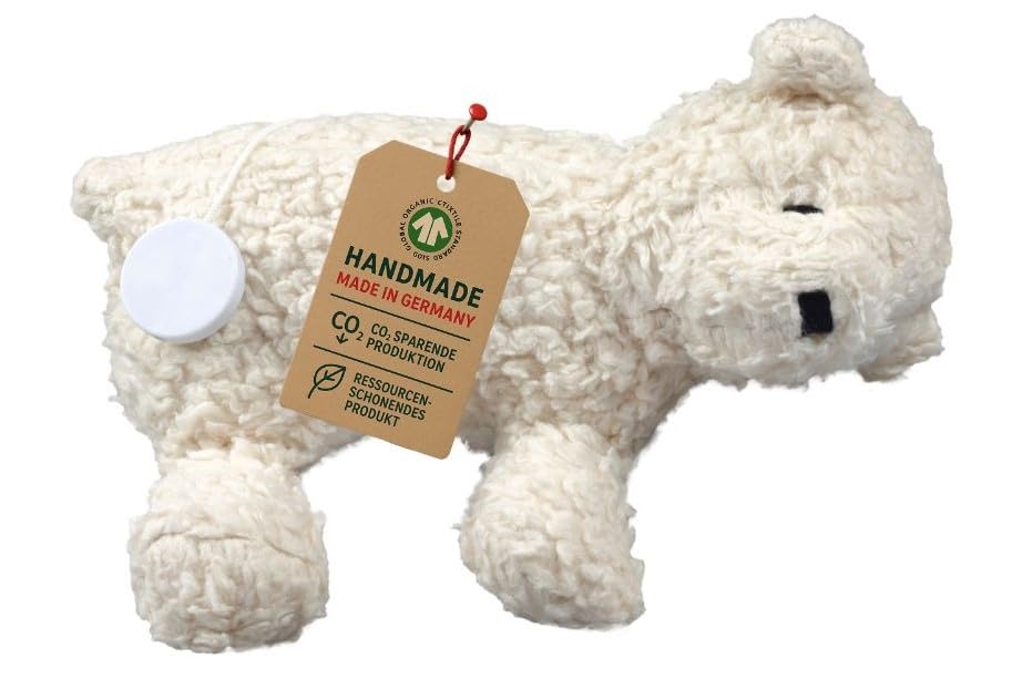 Efie Bio-Spieluhr Teddy – 100% Baumwollplüsch (kbA), Füllung aus Schurwolle (kbT) – GOTS-zertifizier