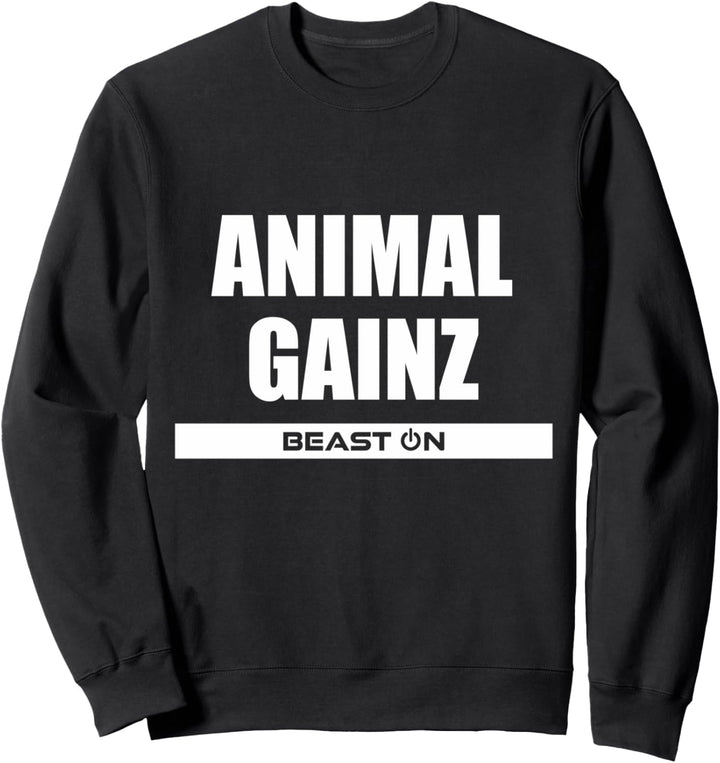 Animal Gainz Bodybuilding Gains Training Gym Fitness Workout Sweatshirt
