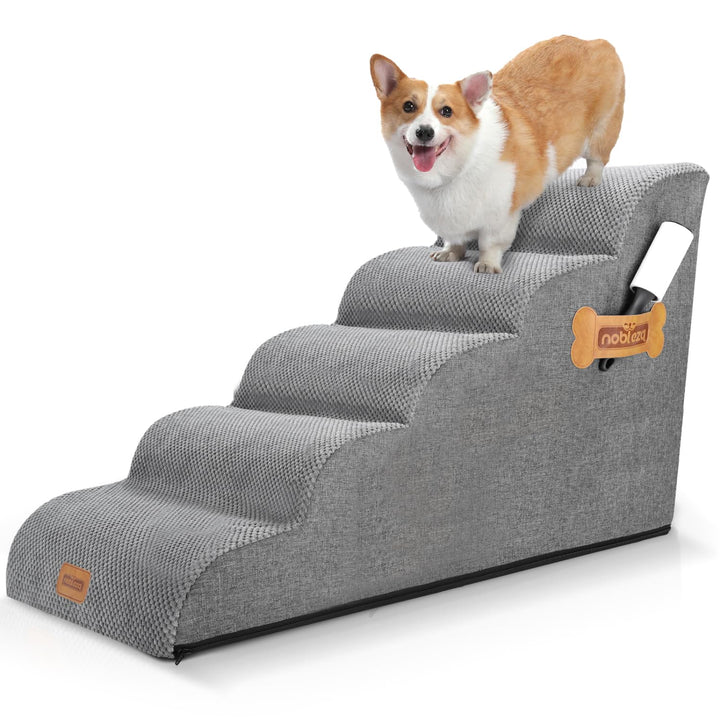 Nobleza Hundetreppe für Kleine Hunde, 5 Stufen Hundetreppe Schwamm Hunderampe Haustiertreppe für Hun