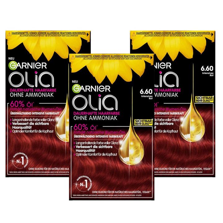 Garnier Olia Dauerhafte Haarfarbe ohne Ammoniak, Mit pflegenden und natürlichen Ölen, Vollständige G