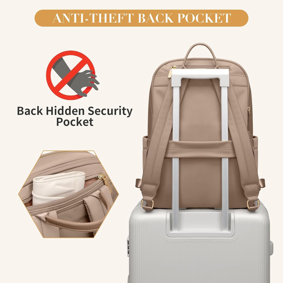 GOLF SUPAGS Laptop Rucksack für Damen Casual Daypack für Arbeit Reisen College Schulrucksack Handtas