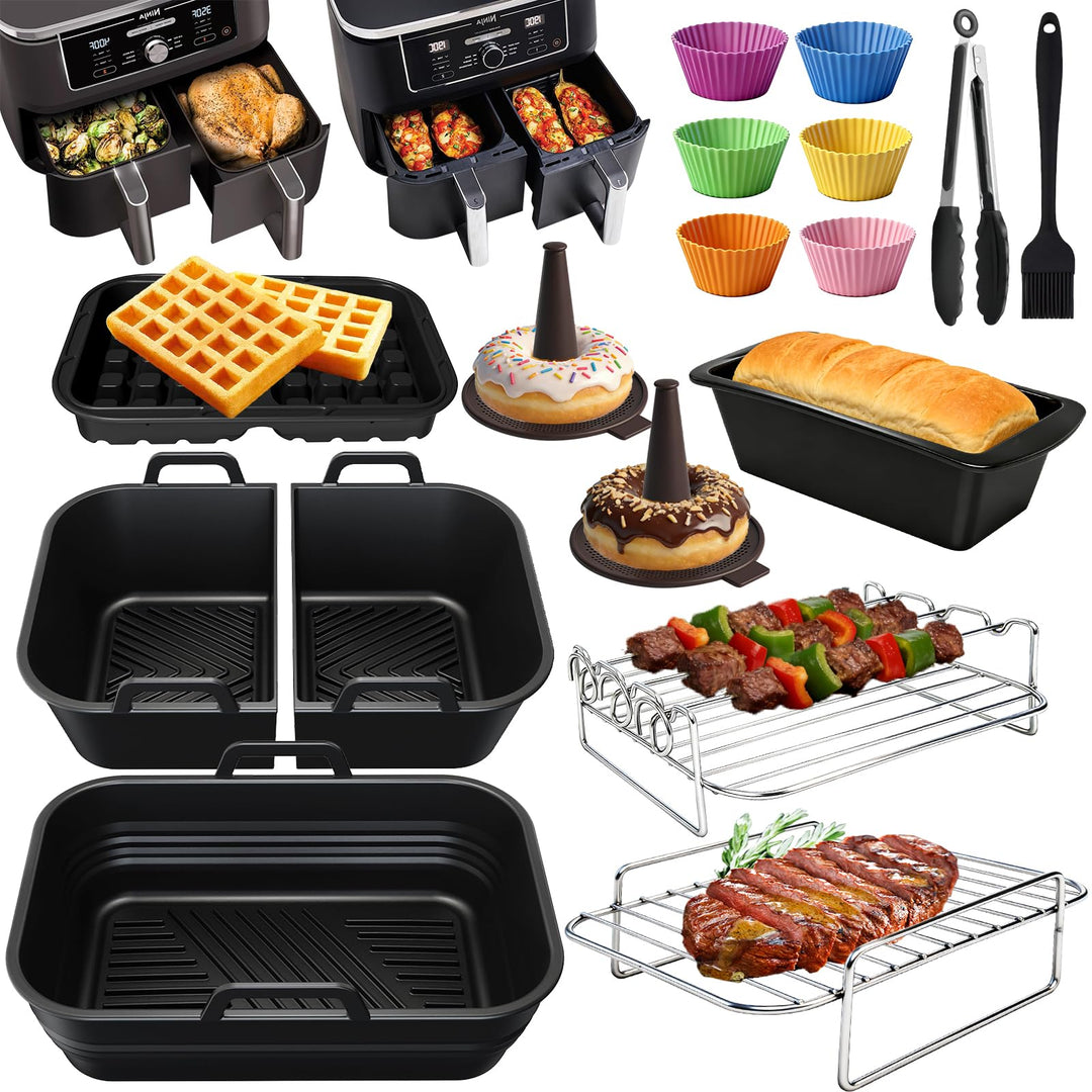 Heissluftfritteuse Zubehör, Airfryer Zubehör für Ninja Foodi Max Dual Zone Heissluftfritteuse AF400E