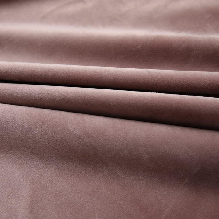 2 Stück Verdunkelungsvorhänge mit Haken 140x225 cm Samt Antik-Rosa Vorhang Blickdicht Gardine Curtai