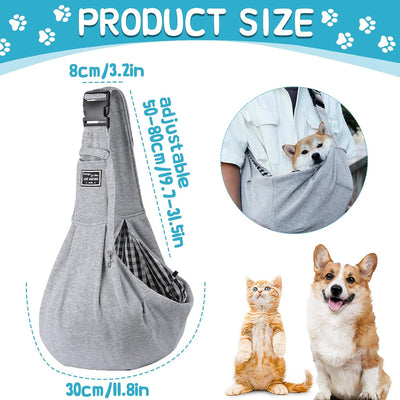 Hundetragetasche, Hundetragetuch bis 10kg, Tragbare Tragetasche Hund, Hundetasche für Spaziergang Ak