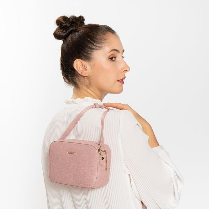 Lazarotti Bologna Leder Umhängetasche Damen | längenverstellbarer Schultergurt | mittelgrosse Crossb