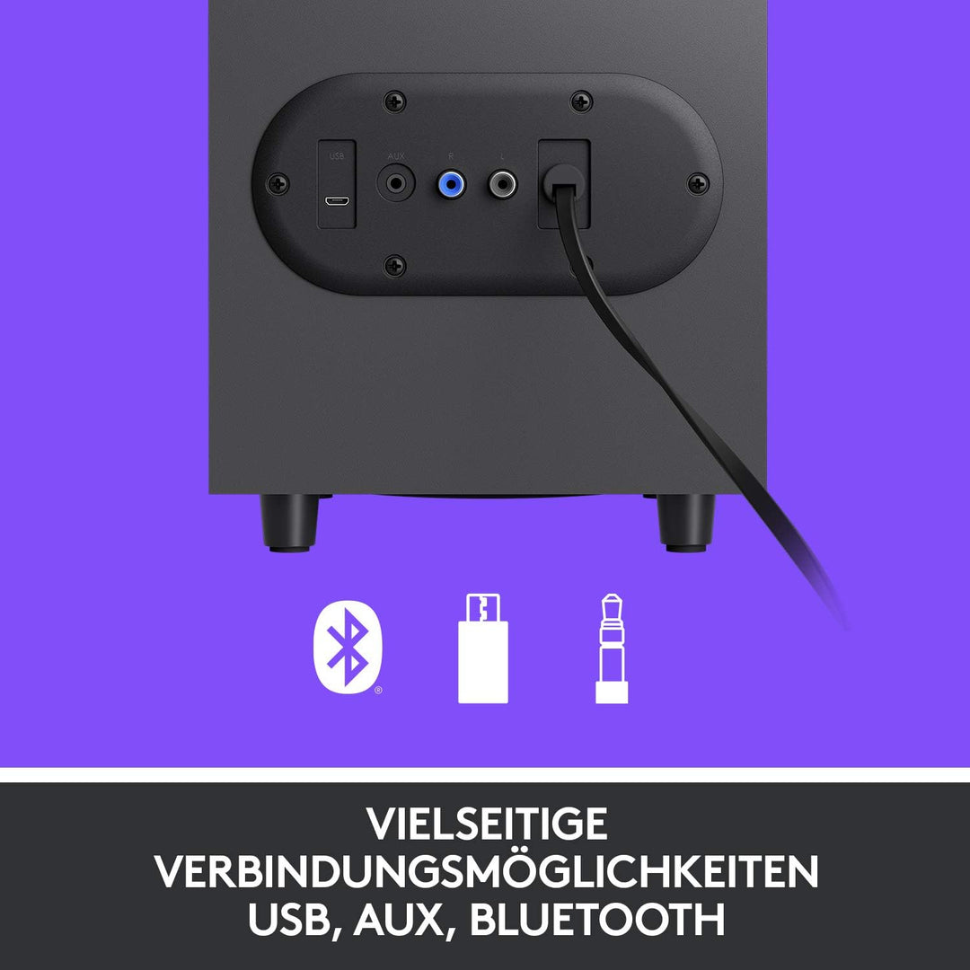Logitech Z407 Bluetooth-Computerlautsprecher mit Subwoofer und kabelloser Steuerung, raumfüllendem S