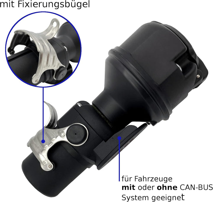 SAMETRUCK Spannungswandler Adapter 15pol 24V auf 12V 13pol Anhänger Spannungsreduzierer