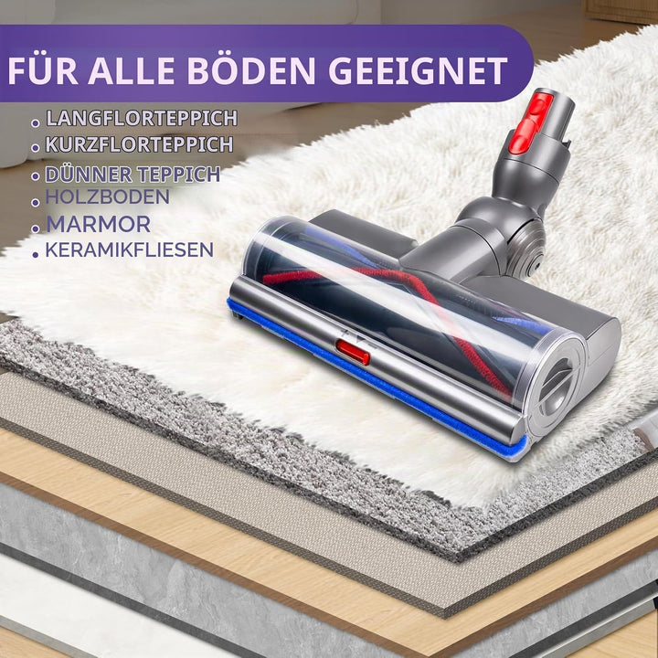 Torque Drive Bodendüse für Dyson V7 V8 V10 V11 V15 Anti-Tangle EinstellbareSaugkraft Elektrische Bod