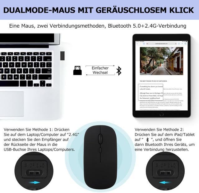 SOPPY Tastaturhülle mit Maus für Samsung Galaxy Tab S6 Lite, Hülle mit Tastatur & Maus Schutzhülle f