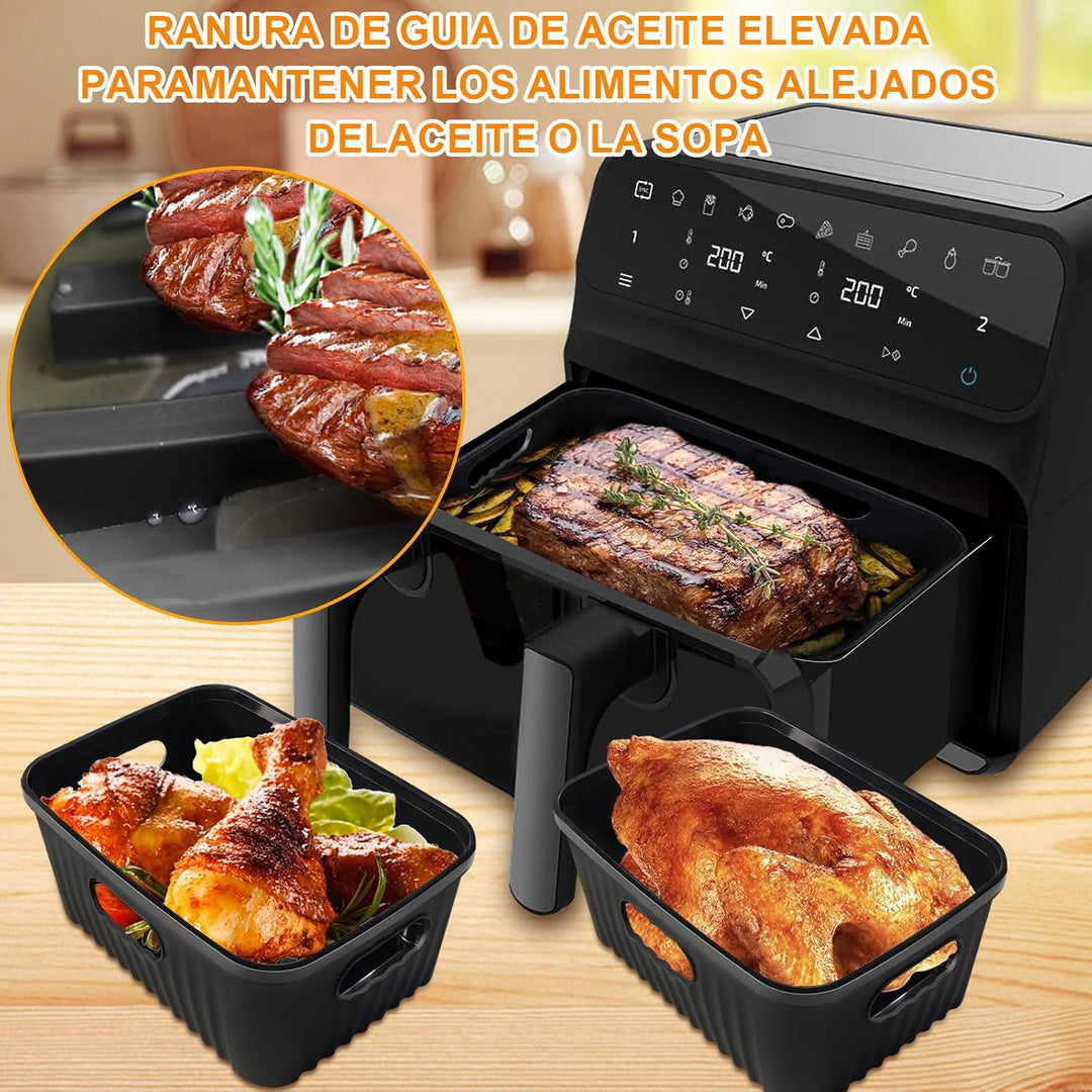 3PCS Heissluftfritteuse Zubehör nur für Cecotec Heissluftfritteuse 9 L CecoFry Advance Double, Airfr