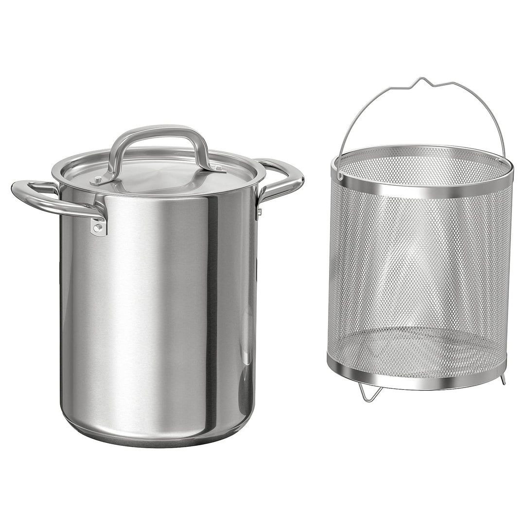 IKEA IKEA 365+ Topf mit Einsatz, 5,0 l, Edelstahl
