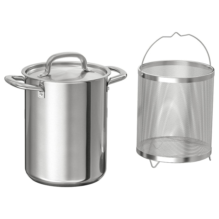 IKEA IKEA 365+ Topf mit Einsatz, 5,0 l, Edelstahl