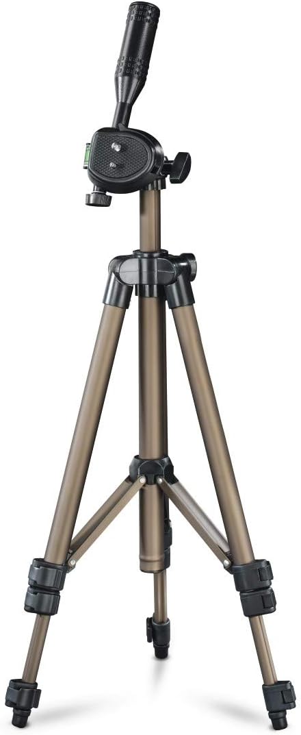 Hama Leichtes Einsteiger-Dreibeinstativ mit 3-Wege-Kopf, Star 05 106-3D, Champagner, 36.5 - 106.5 cm