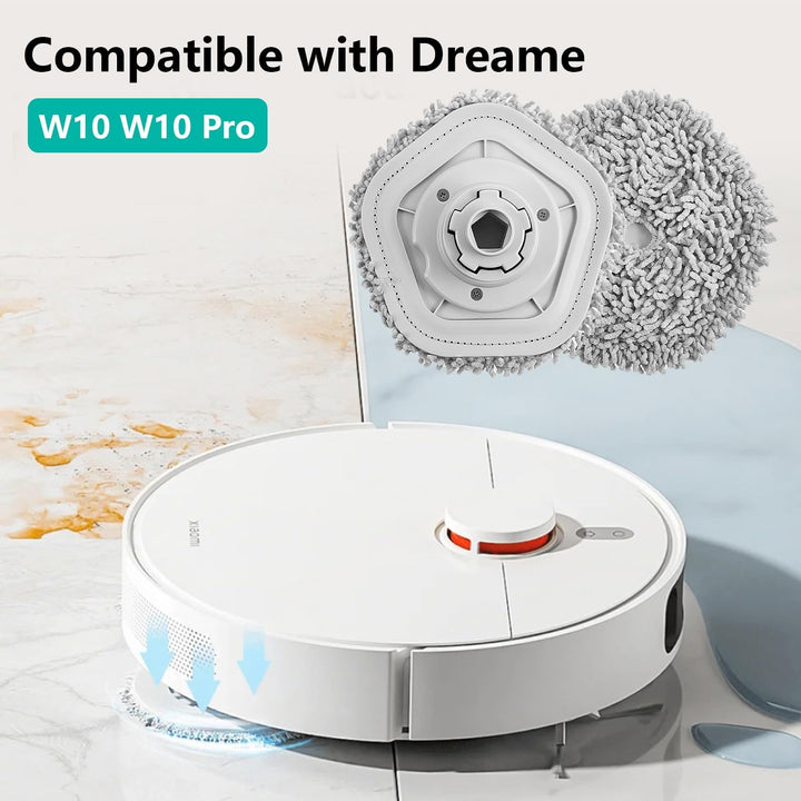 4 Stück Wischmopp Ersatzkopf für Xiaomi Dreame W10 /W10 Pro | Dreame W10/W10 Pro Reiniger Wischrobot