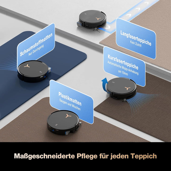 ECOVACS DEEBOT X8 PRO Omni Saugroboter mit Wischfunktion, OZMO Roller mit kontinuierliches Wischen &