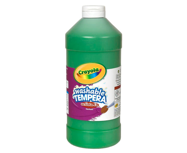 CRAYOLA Grüne waschbare Tempera-Farbe, 800 ml
