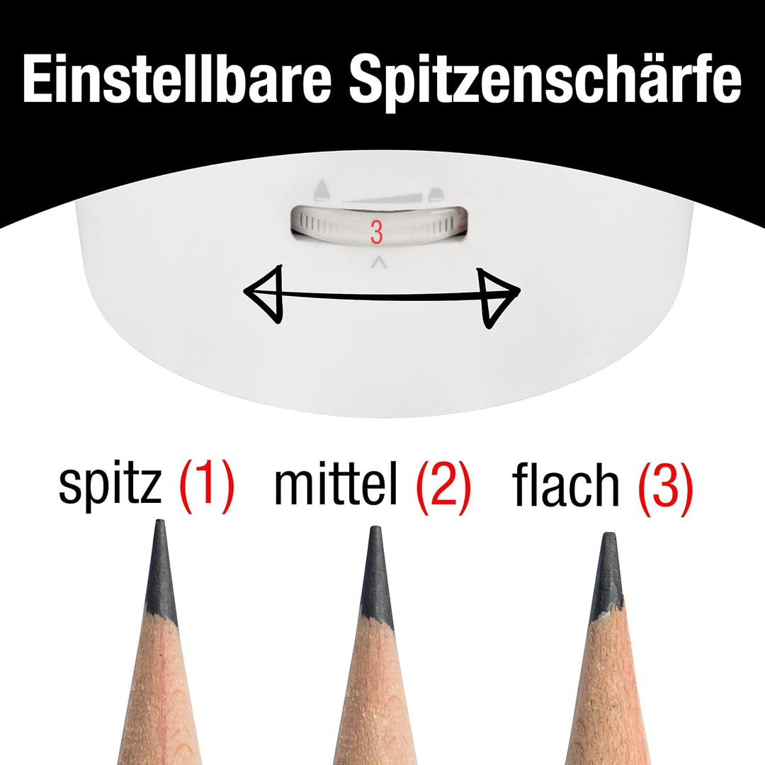 JOLLY Herbert Elektrospitzer Grosser elektrischer Spitzer für alle Stifte, auch für feine Künstlerst