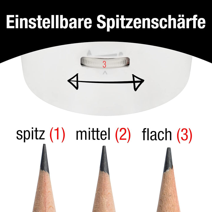 JOLLY Herbert Elektrospitzer Grosser elektrischer Spitzer für alle Stifte, auch für feine Künstlerst