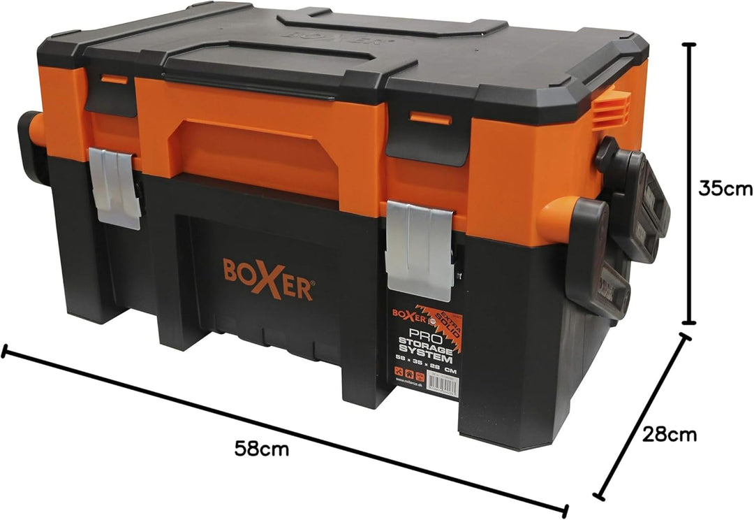 BOXER® Werkzeugkasten leer Kunststoff 58cm – Werkzeugkiste leer Kunststoff mit Aluminiumgriff – Tool