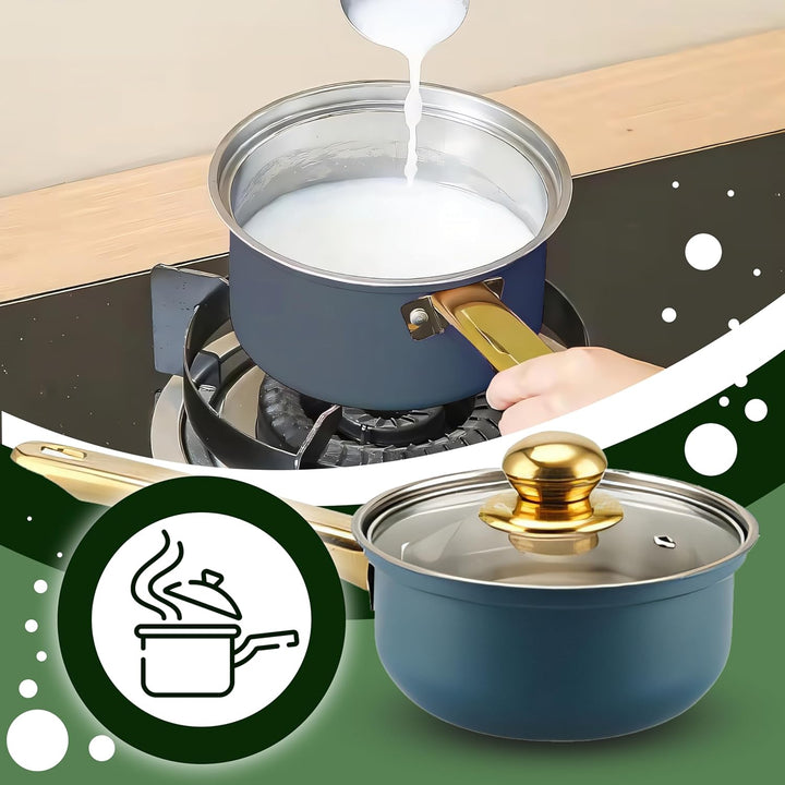 Retoo Topf und Pfannenset Induktion 12-teilig Kochtopf Set mit Glasdeckel, Topfset mit Kühlbleibende