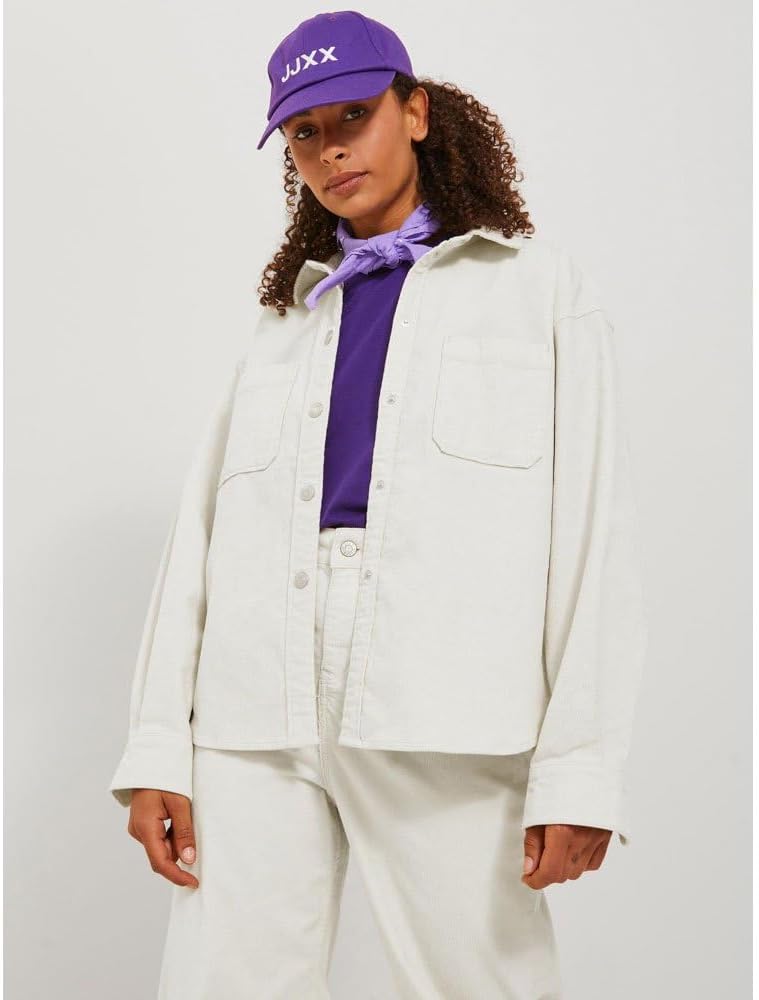 JACK & JONES Damen Jxgelly New RLX Cord Overshirt Sn Jacke XS Bone White, XS Bone White