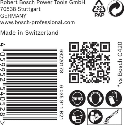 Bosch Professional 25x Expert M480 Schleifnetz (für Hartholz, Farbe auf Holz, Ø 225 mm, Körnung 320,