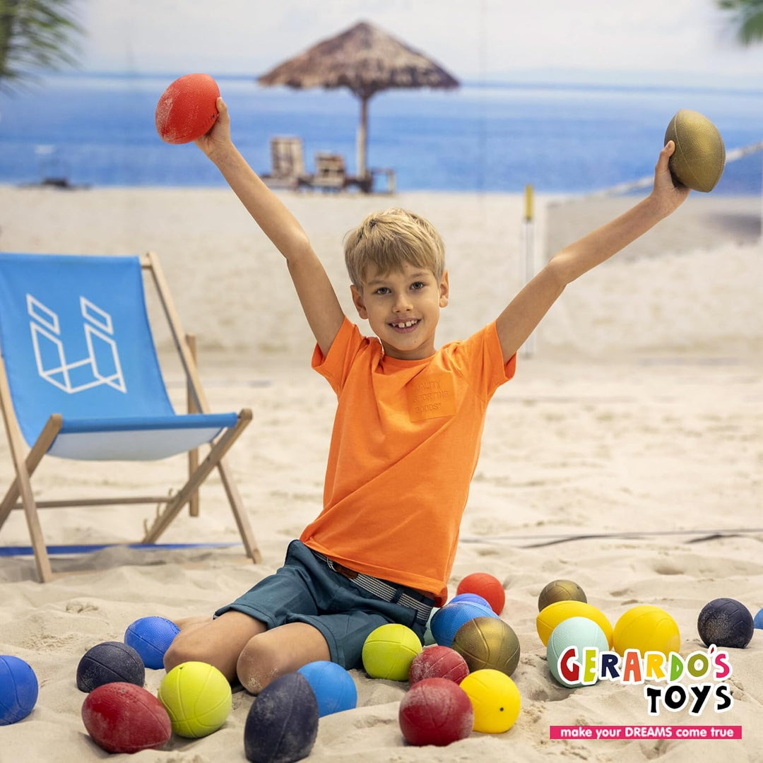 GERARDO'S Toys Mini-Spielzeugbälle perfekt für den Strand, aus ungiftigen Zutaten, Spass für die gan