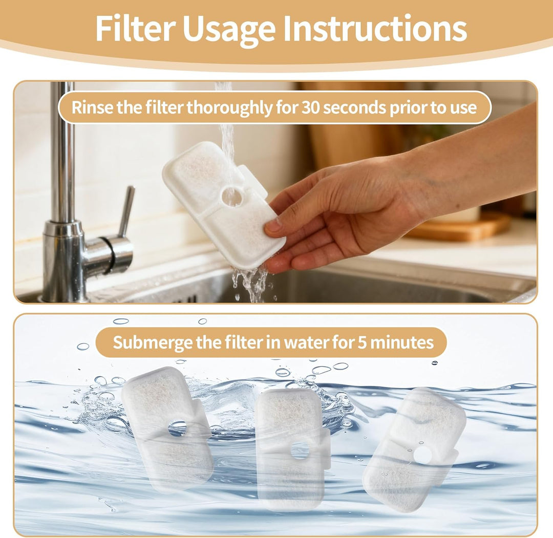 40er Pack Katzenbrunnen Filter Set, Filter für Dockstream Trinkbrunnen füR Katze Ersatzfilter PLWF00