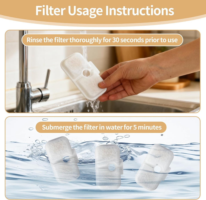 40er Pack Katzenbrunnen Filter Set, Filter für Dockstream Trinkbrunnen füR Katze Ersatzfilter PLWF00