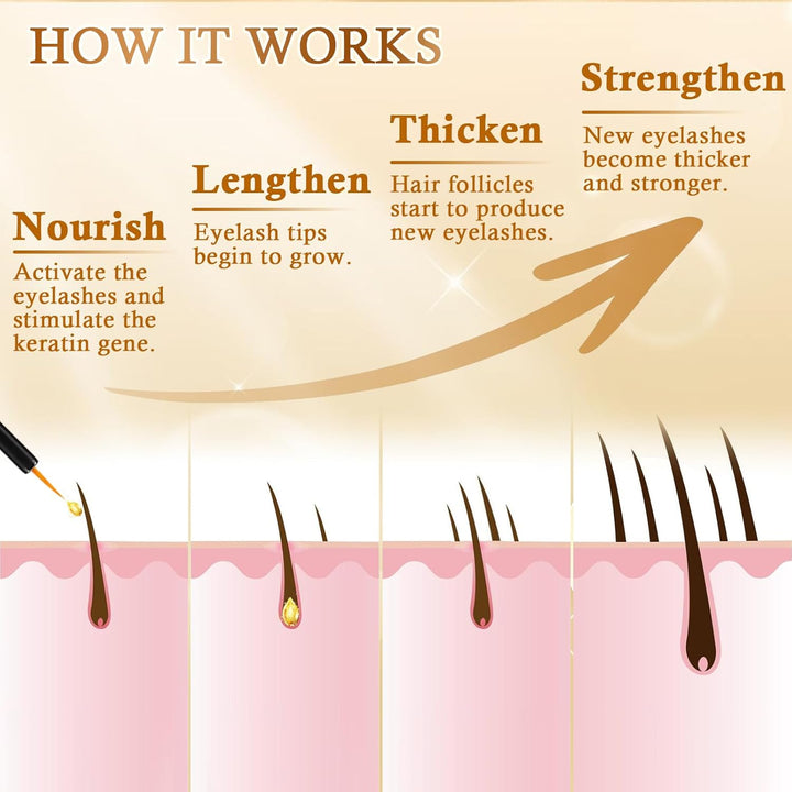 Wimpernserum Wimpern Wachstum Lash Serum: Fortgeschrittene Formel Eyelash Serum ohne Hormone für Wim