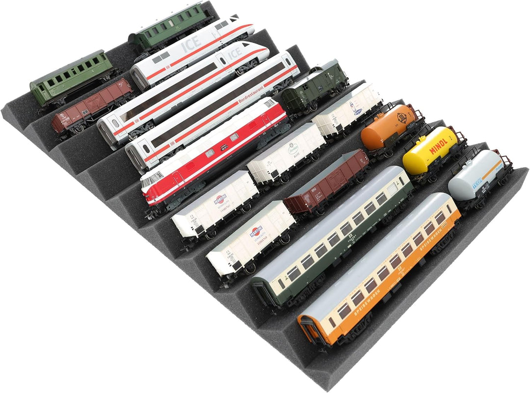 Feldherr EUMFJLA01 Zugliege - Spur H0-9 Fächer für Modelleisenbahn Loks, Waggons und Fahrzeuge, Anza
