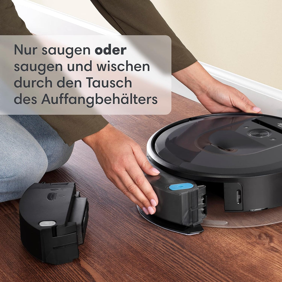 iRobot Roomba Combo i8+ (i8576) Saug-/ Wischroboter mit 2. Auffangbehälter mit Wischpad, Autom. Absa