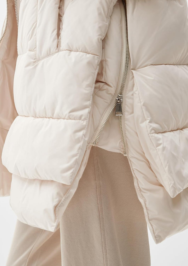 s.Oliver Steppweste mit Kapuze XS creme 0330, XS creme 0330