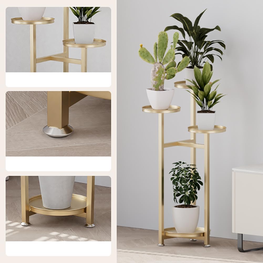 Pflanzenständer Metall mit 5 Ebenen, Blumenständer Blumenregal Pflanzenregal Outdoor, Plant Stand In