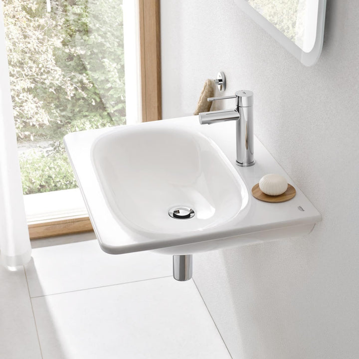 GROHE Essence - Einhand-Waschtischarmatur (wassersparend, mit Temperaturbegrenzer, S-Size), chrom, 3