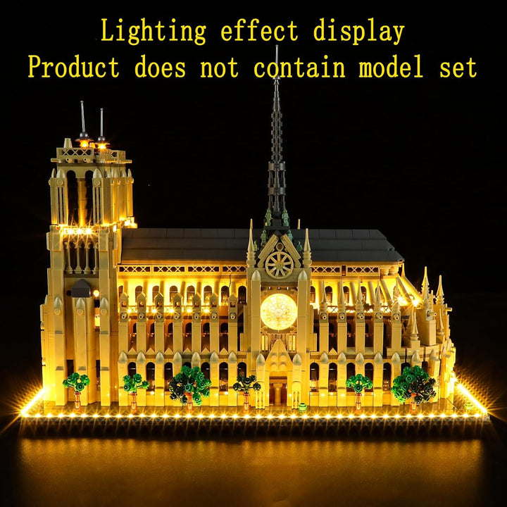 GEAMENT LED Licht-Set Kompatibel mit Lego Notre-Dame de Paris - Beleuchtungsset für Architecture 210