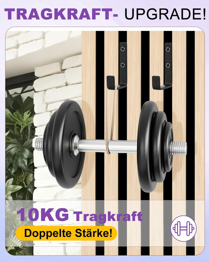 Haliya Haken Akustikpaneele, Breite Version – Kleiderhaken Akustikpaneele aus Stahl, 10 kg Tragkraft
