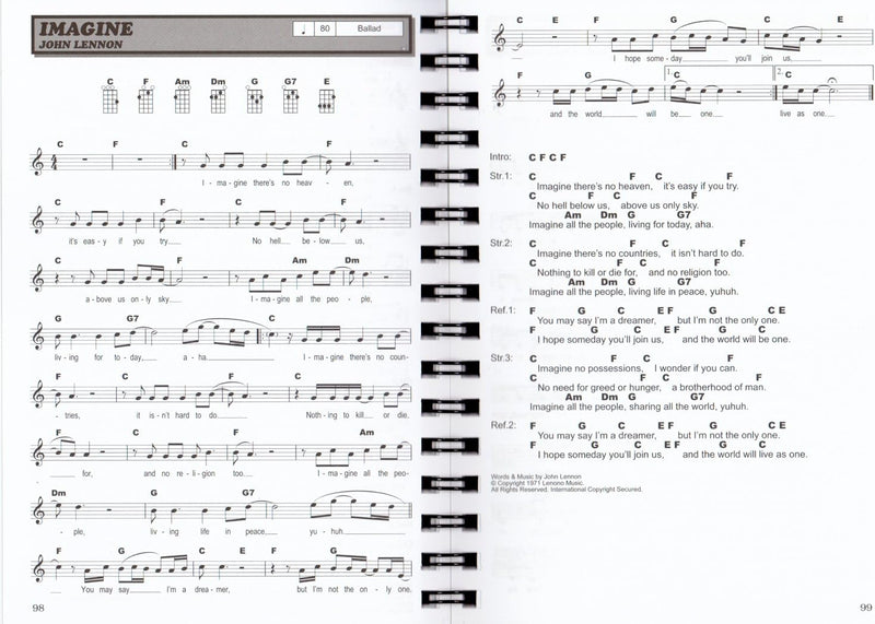 Hit Session Ukulele - Songbooks - 100 Songs für Ukulele - Alle Songs als Text mit Akkord- symbolen u