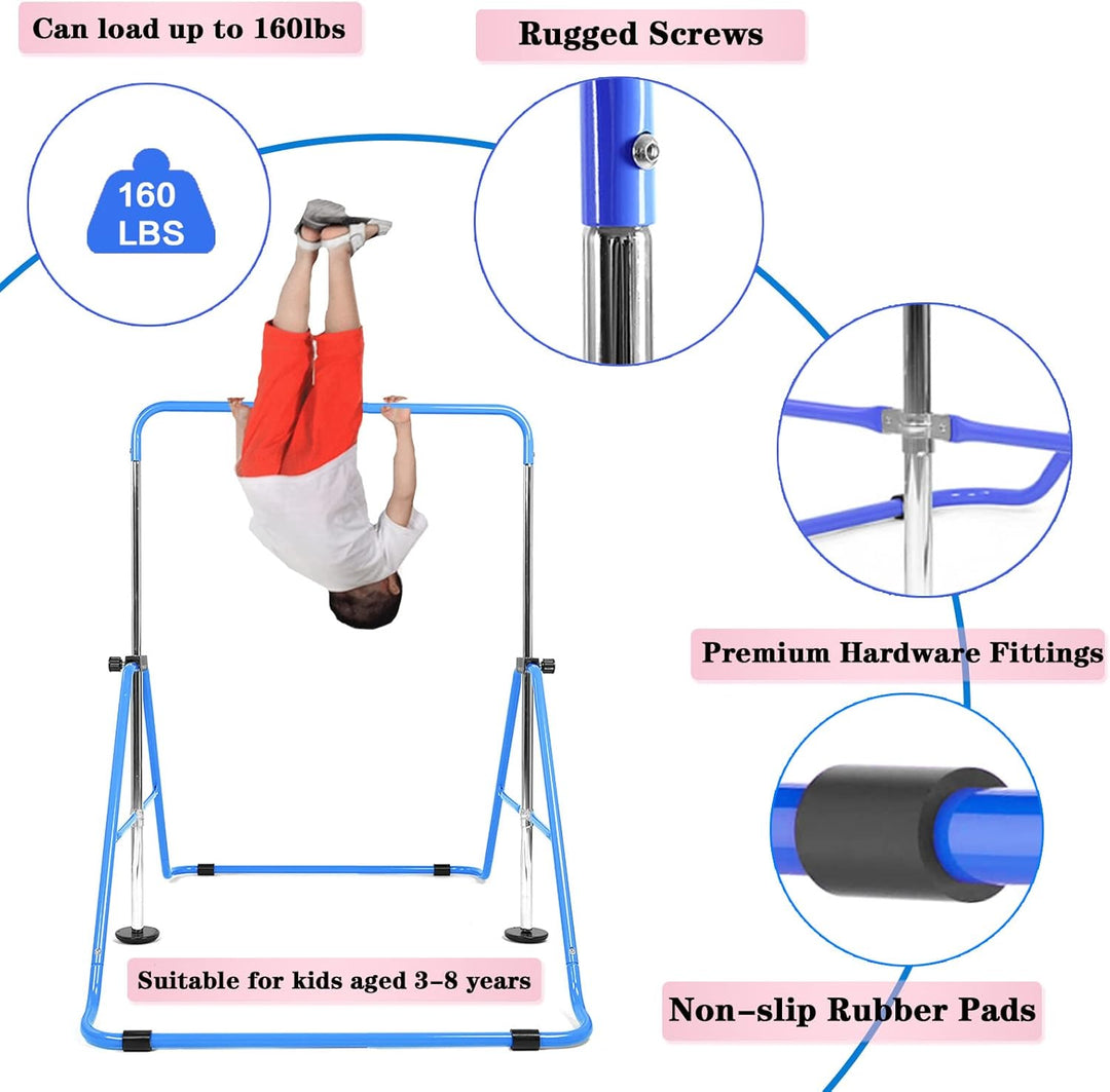 Gymnastik Turnreck Kinder Gymnastics Bar, Horizontale Kip Stange Faltbar Turntrainingsgeräte 4 Fach