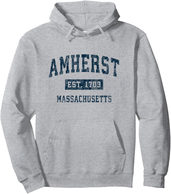 Amherst Massachusetts MA Vintage-Sportdesign, Marineblau Pullover Hoodie