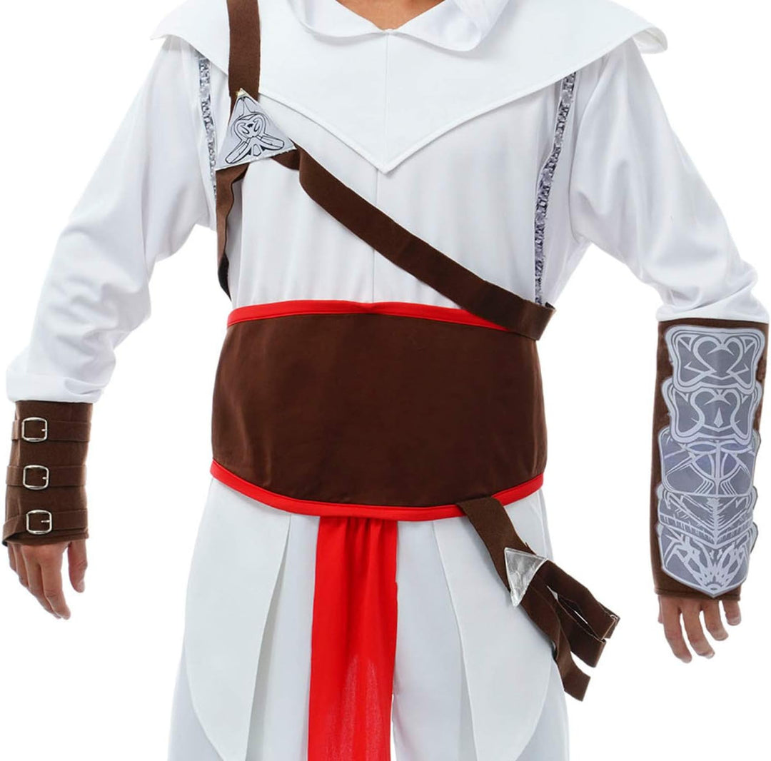 Herren Kostüm Assassins Creed Altair Deluxe Gr. M-XL weiss Fasching Karneval (L), L