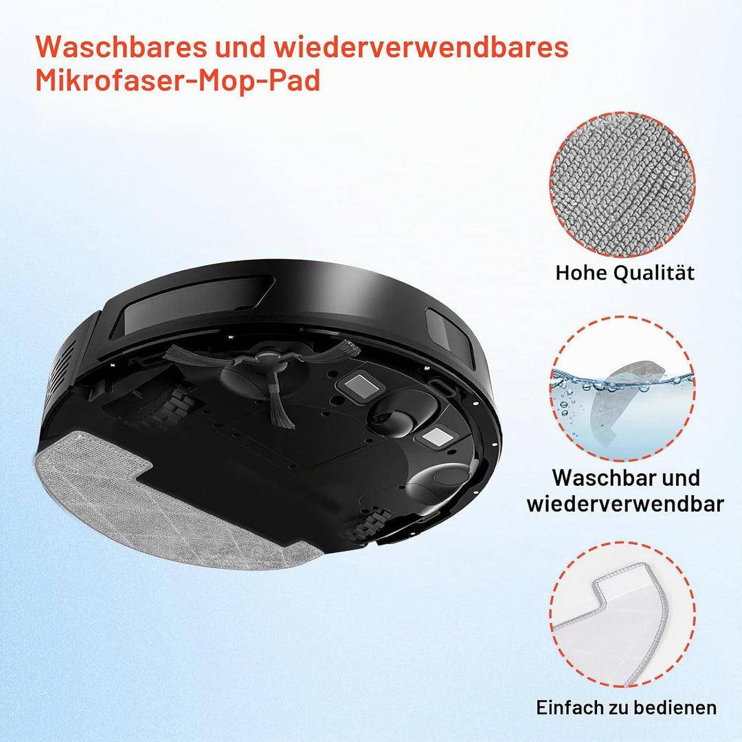 MS1 MAX Zubehör für MONSGA MS1 MAX Staubsauger, Enthält 1 Hauptbürste, 4 Seitenbürsten, 4 Wischtüche
