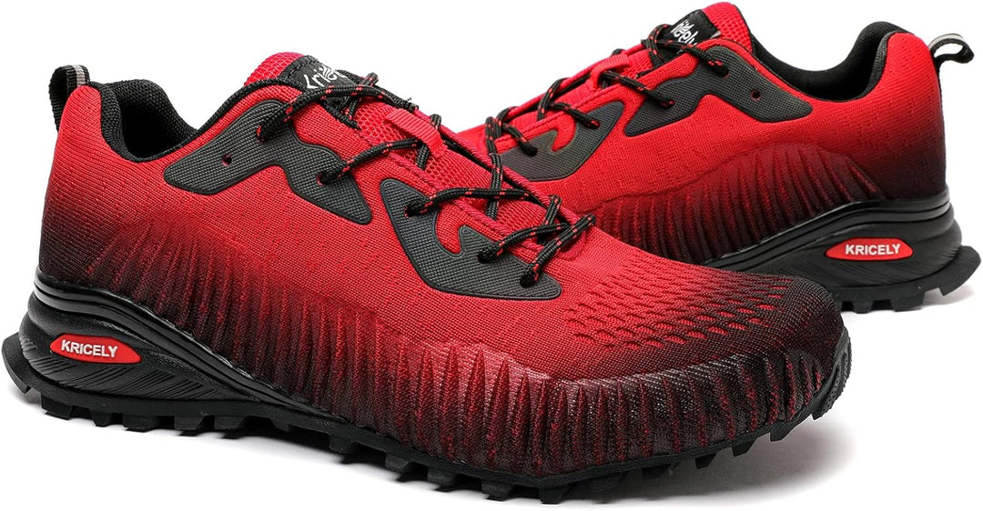 Kricely Traillaufschuhe Herren Leicht Atmungsaktiv Wanderstiefel rutschfest Laufschuhe Outdoor Fitne