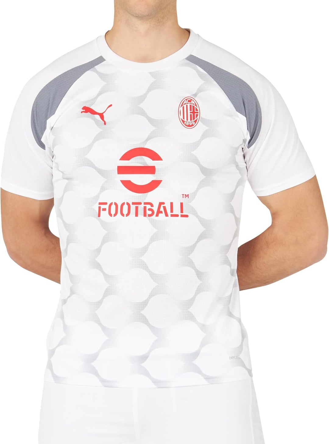 AC Milan Unisex T-Shirt XL Puma White-gray Tile, XL Puma White-gray Tile